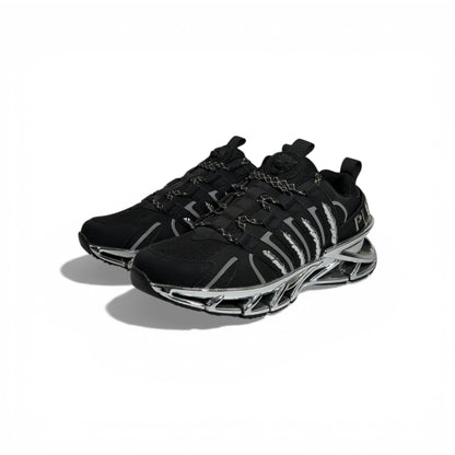 ⚡🖤 Philipp Plein Black Chrome Blade Sneakers – Ultimate Statement Luxury 👟🔥