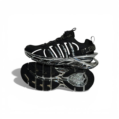 ⚡🖤 Philipp Plein Black Chrome Blade Sneakers – Ultimate Statement Luxury 👟🔥