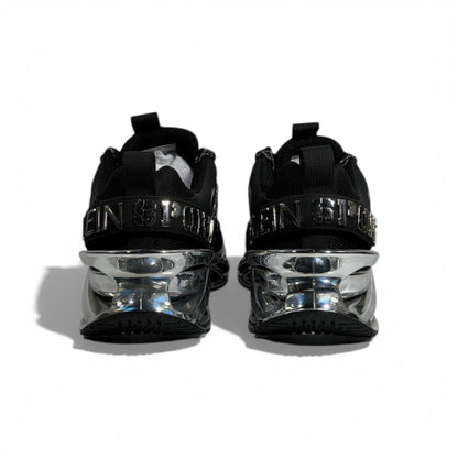 ⚡🖤 Philipp Plein Black Chrome Blade Sneakers – Ultimate Statement Luxury 👟🔥