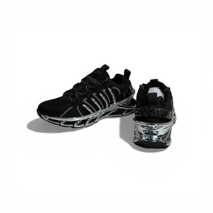 ⚡🖤 Philipp Plein Black Chrome Blade Sneakers – Ultimate Statement Luxury 👟🔥