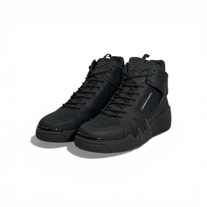 🖤✨ Giuseppe Zanotti All-Black High-Top Sneakers – Bold Italian Luxury 👟🔥
