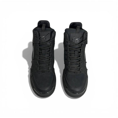 🖤✨ Giuseppe Zanotti All-Black High-Top Sneakers – Bold Italian Luxury 👟🔥