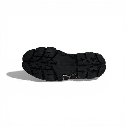 New Rock Chunky Platform Shoes – Black & Burgundy Gothic Statement Design