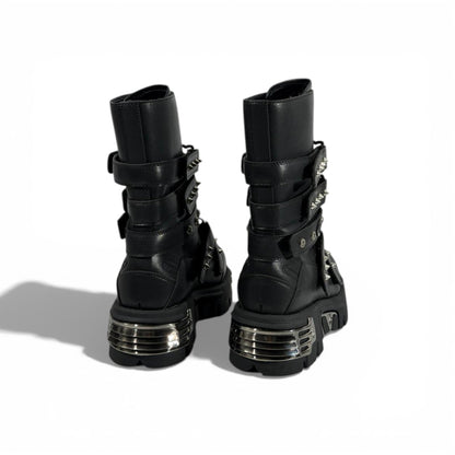 🖤🔥 NEW ROCK Studded Platform Combat Boots