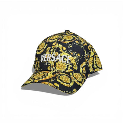 🧢 Versace Black & Gold Baroque Cap – Luxury Signature Style ✨👑