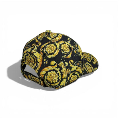 🧢 Versace Black & Gold Baroque Cap – Luxury Signature Style ✨👑