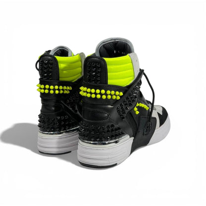 👟 Philipp Plein Neon High-Top Sneakers – Bold Luxury Energy 💚⚡