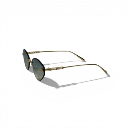 🕶️ Gucci Rimless Sunglasses – Gold Iconic Elegance ✨💛