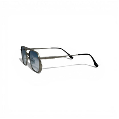 🕶️ Police Square Metal Sunglasses – Gradient Lens Style ✨