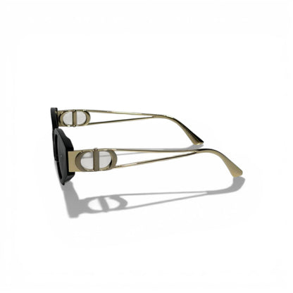 🕶️ Dior CD Oval Sunglasses – Black & Gold ✨🖤
