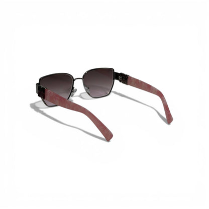 🕶️💗 Miu Miu Oversized Square Sunglasses with Pink Marble Temples 💗🕶️