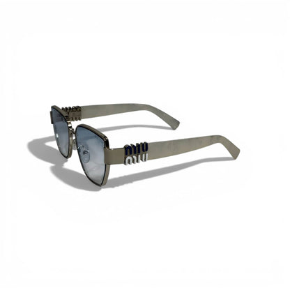 Miu Miu Square Sunglasses – Silver Mirror Luxury Elegance 🕶️✨