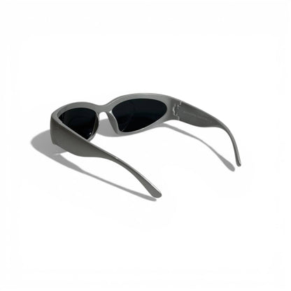 Balenciaga Futuristic Wrap Sunglasses – Silver Grey Edge 🕶️⚡