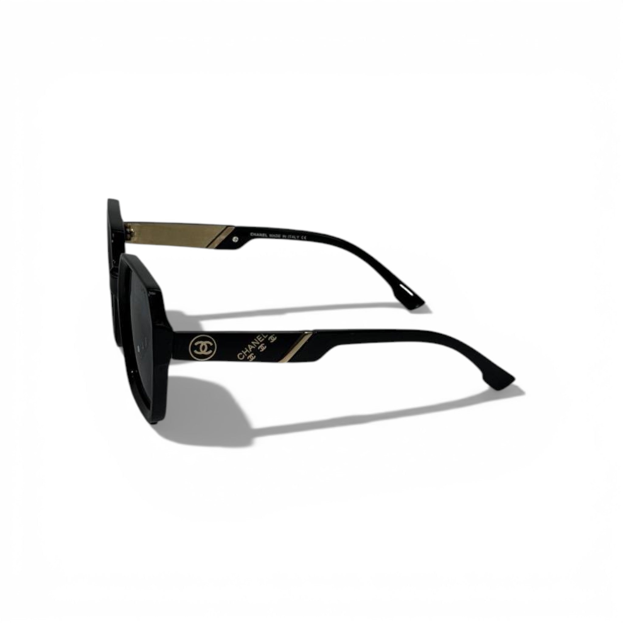 CHANEL Classic Black Square Sunglasses Gold Logo Luxury Style 🖤✨