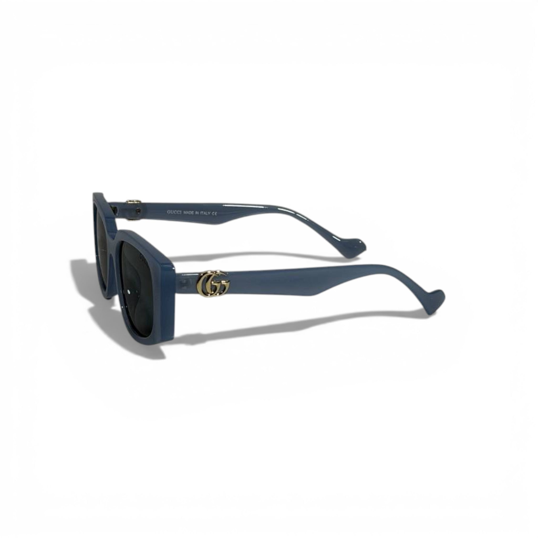 Gucci Square Sunglasses Blue Frame Dark Lenses Luxury Style 💙🕶️✨