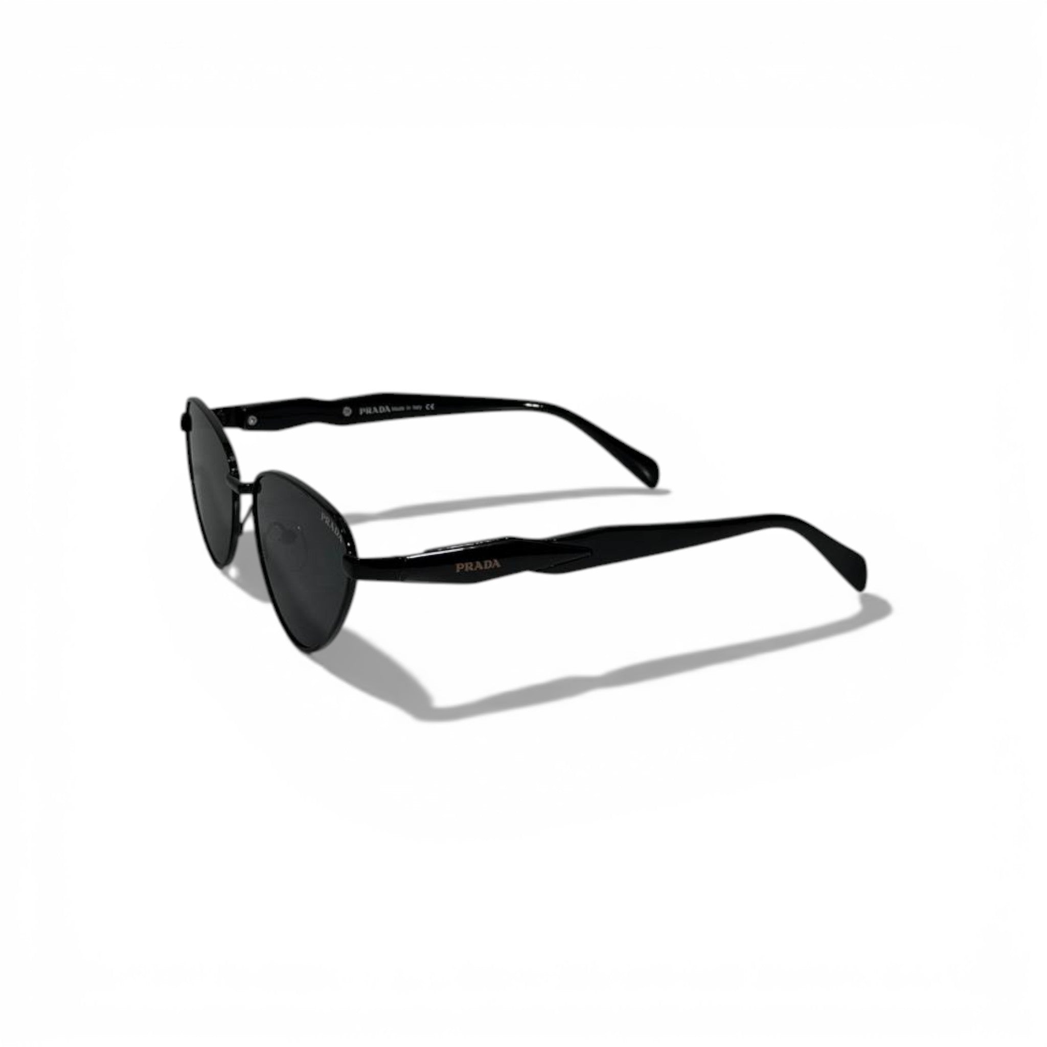Prada Oval Sunglasses Black Frame Dark Lenses Luxury Classic 🖤🕶️✨
