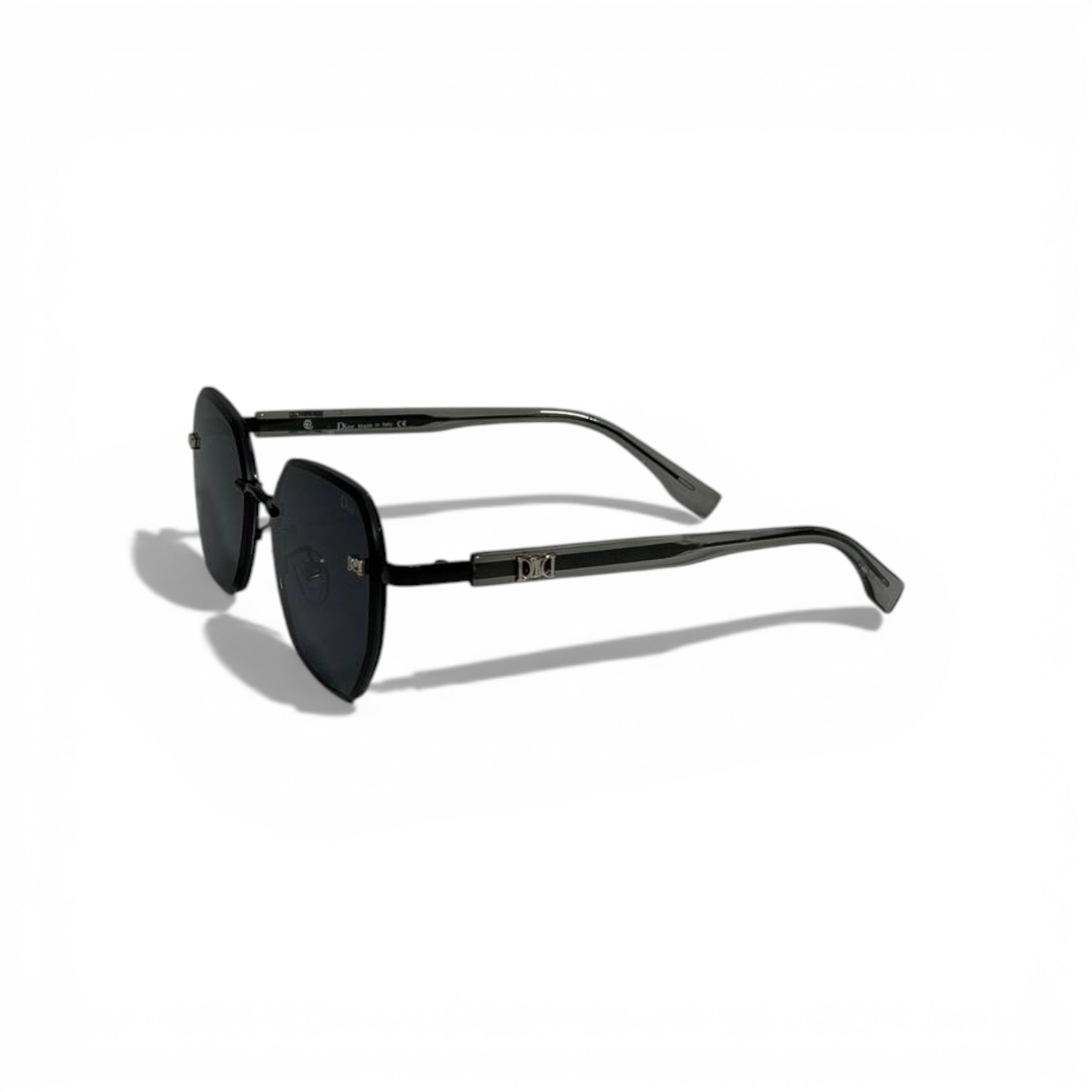 Dior Square Metal Sunglasses Dark Lens Luxury 🕶️🖤✨