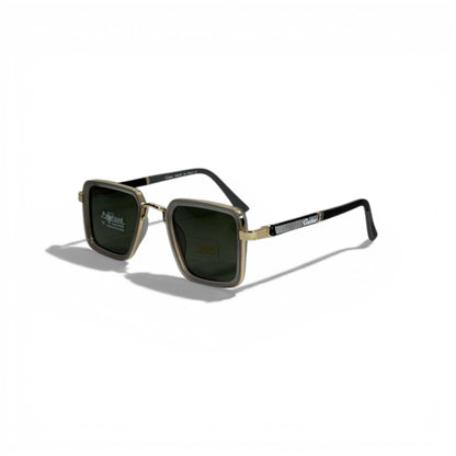 🟢 CARTIER Square Polarized Sunglasses – Green Lenses & Gold-Tone Frame | Luxury Designer Eyewear 🟢