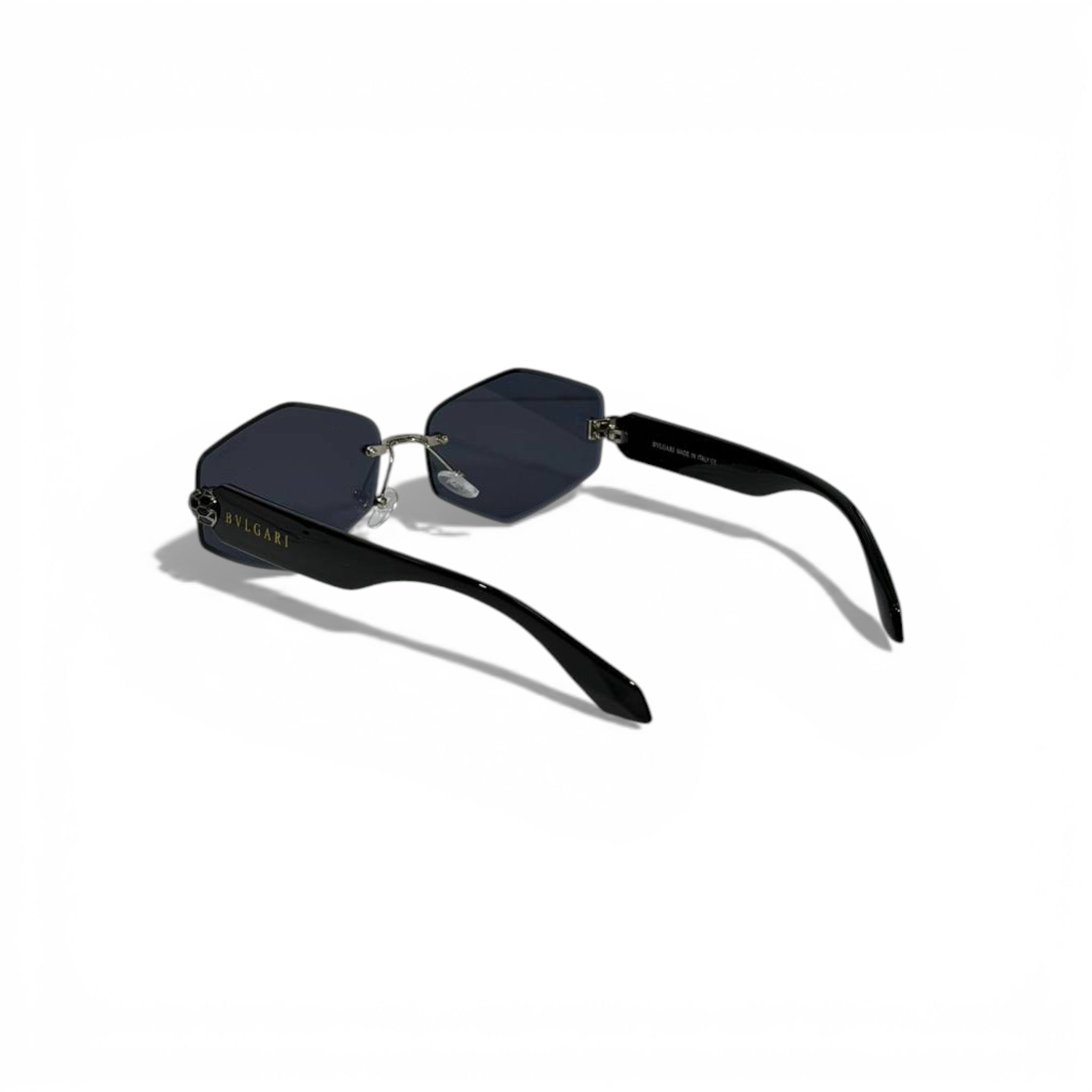 🖤 BVLGARI Geometric Sunglasses – Black Frame & Dark Lenses | Luxury Italian Eyewear 🖤