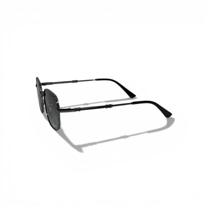 🕶️ Emporio Armani Luxury Square Sunglasses – Black Metal Frame | Timeless Designer Eyewear