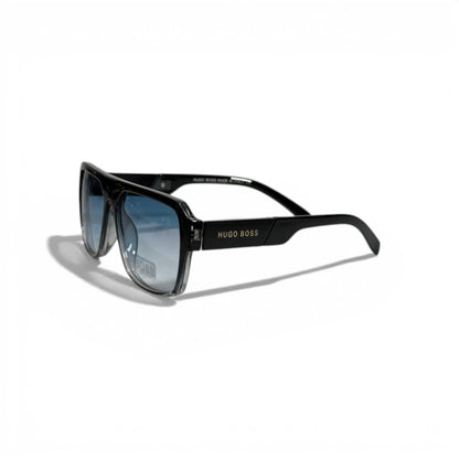 🕶️ Hugo Boss Luxury Black Square Sunglasses – Blue Gradient Lenses | Premium Designer Eyewear