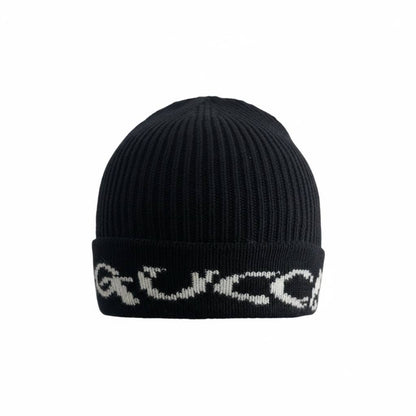 🧢 Gucci Logo Ribbed Knit Beanie – Minimal Luxury Winter Essential 🖤❄️✨