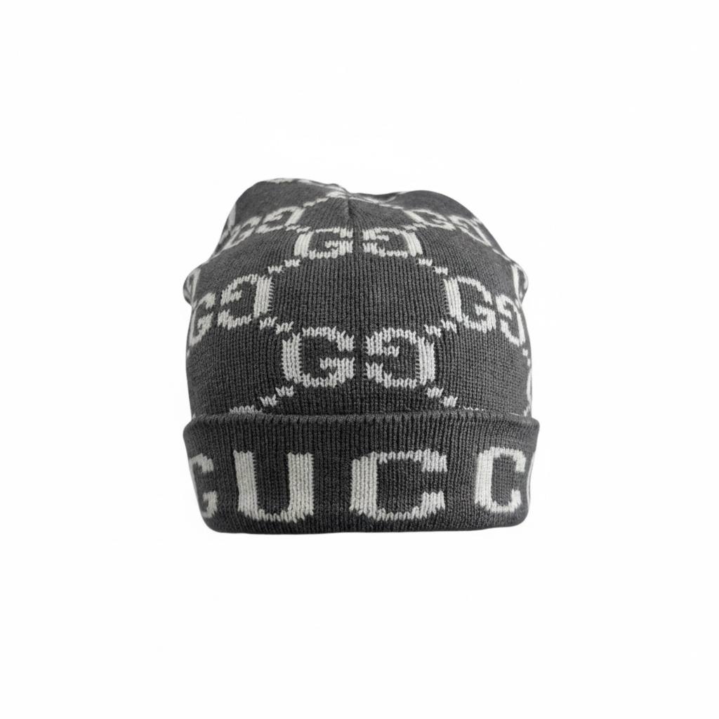 🧢 Gucci GG All-Over Knit Beanie – Iconic Luxury Winter Style 🖤❄️✨