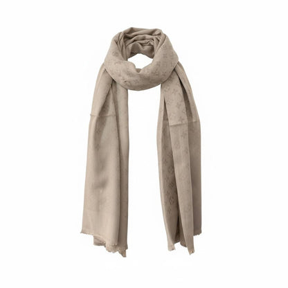 🤍✨ Louis Vuitton Soft Beige Monogram Scarf – Minimal Luxury Everyday Style 🧣🔥