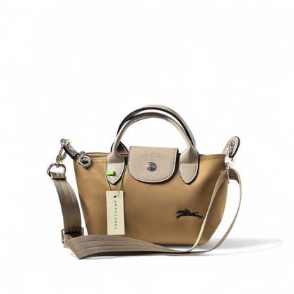 Longchamp Le Pliage Green Mini – Sand Beige Elegance 🏜️🌿