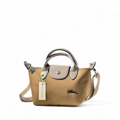 Longchamp Le Pliage Green Mini – Sand Beige Elegance 🏜️🌿