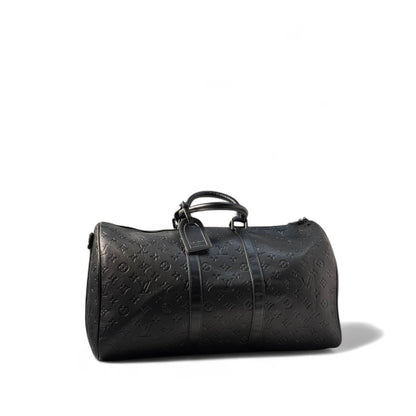 Louis Vuitton Keepall Bandoulière – Shadow Black Monogram 🖤🧳