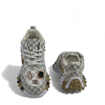 ✨ Gucci Gem-Embellished Chunky Sneakers 👟💎 – Luxury Statement Footwear