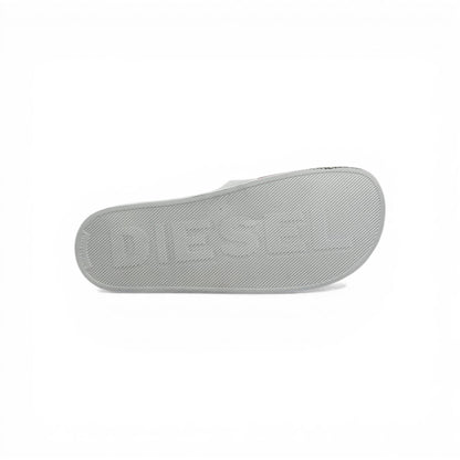 🔴⚪ Diesel Slides – White & Red Logo Edition 🔥🩴