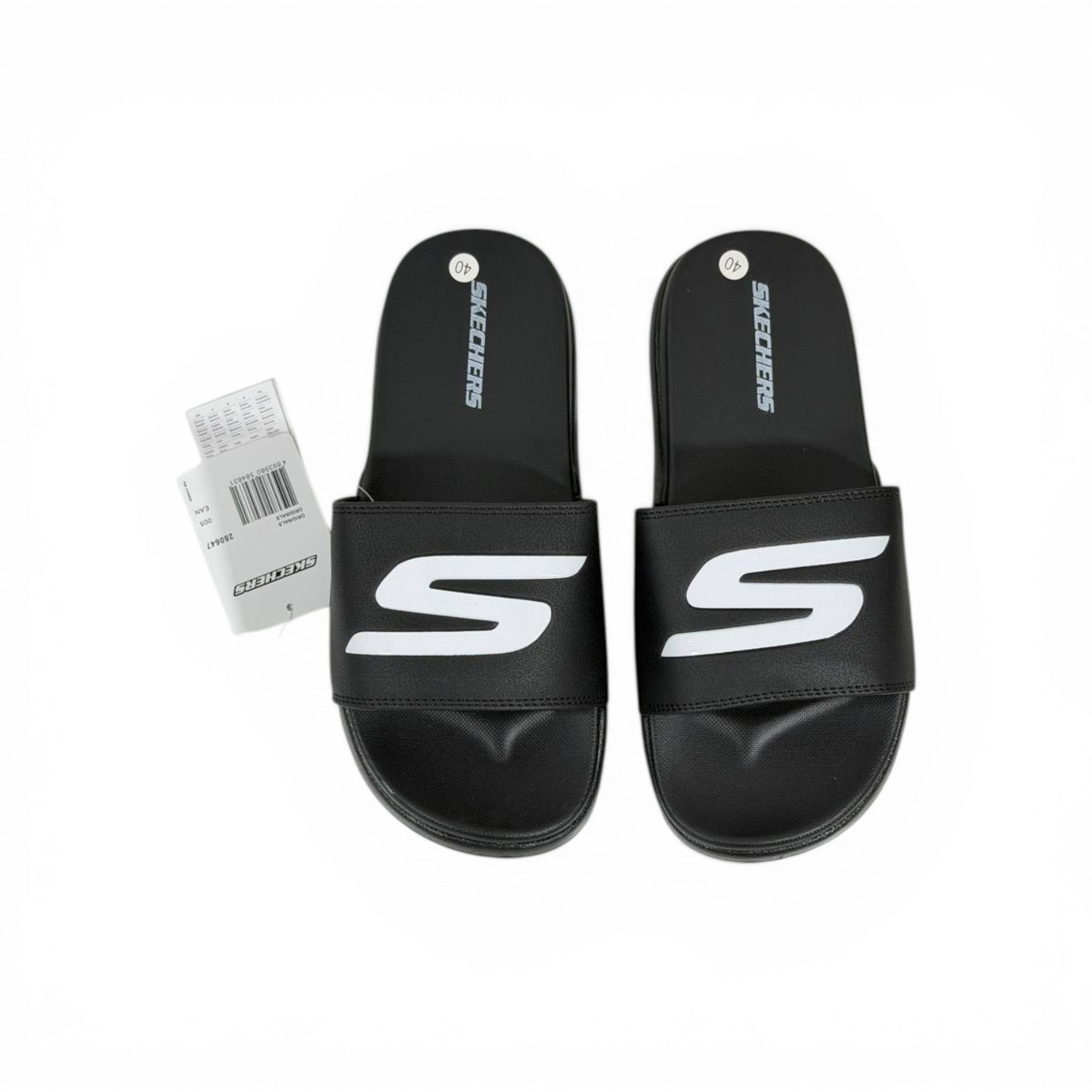 🖤⚡ Skechers Slides – Black Comfort Edition 🩴🔥