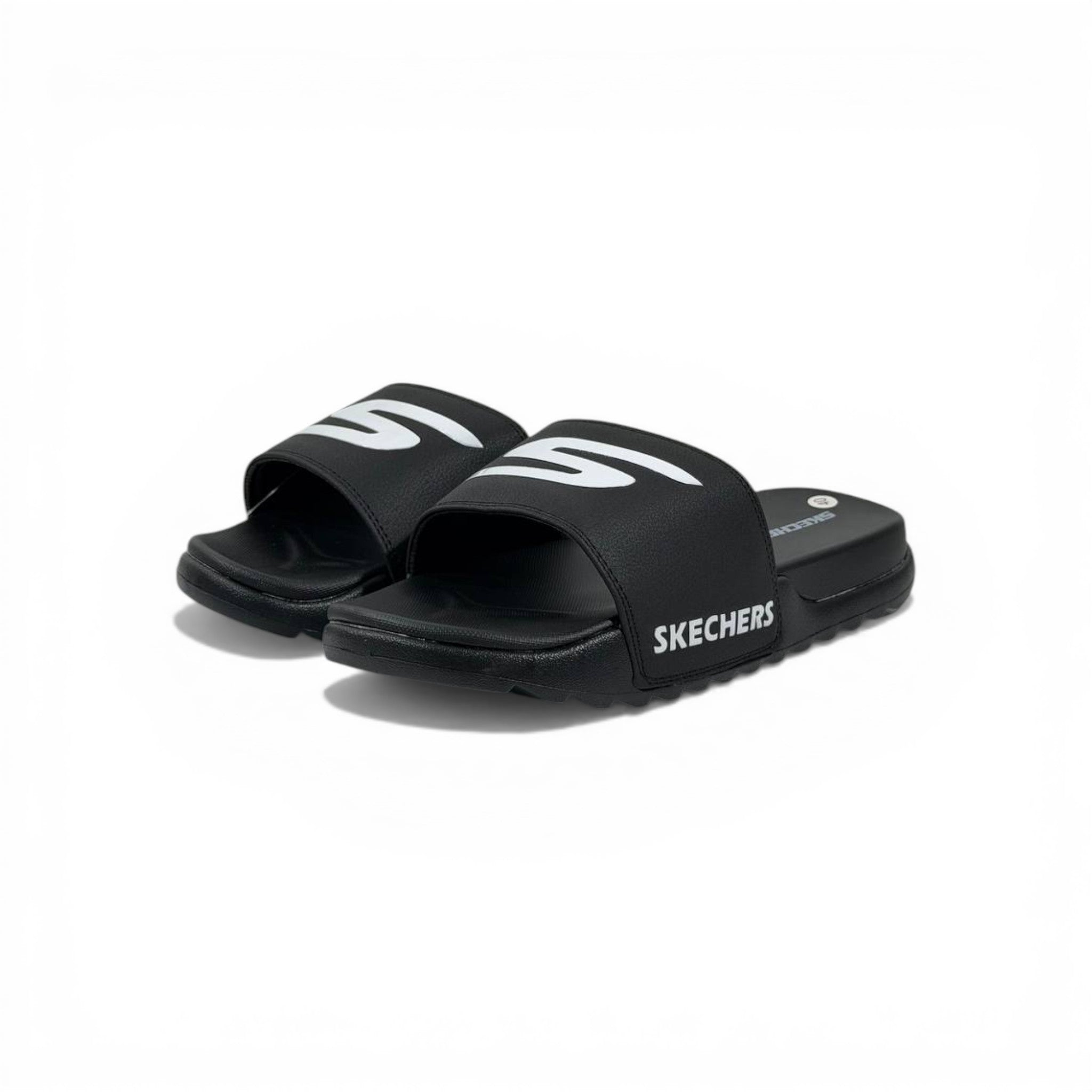 🖤⚡ Skechers Slides – Black Comfort Edition 🩴🔥