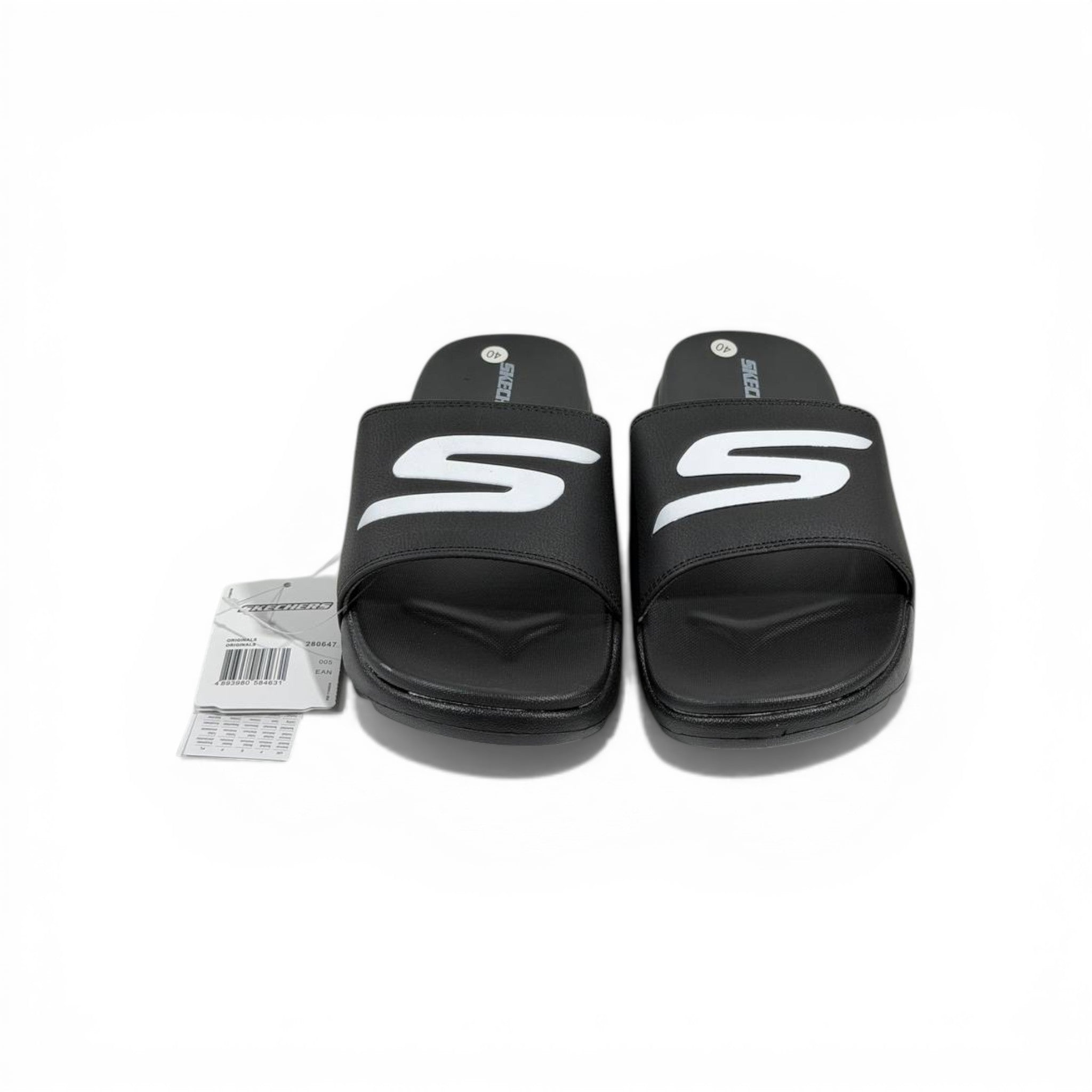 🖤⚡ Skechers Slides – Black Comfort Edition 🩴🔥