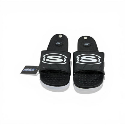 🖤⚪ Skechers Slides – Air Comfort Dual Tone Edition 🔥🩴