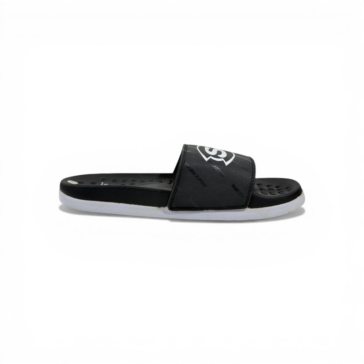 🖤⚪ Skechers Slides – Air Comfort Dual Tone Edition 🔥🩴
