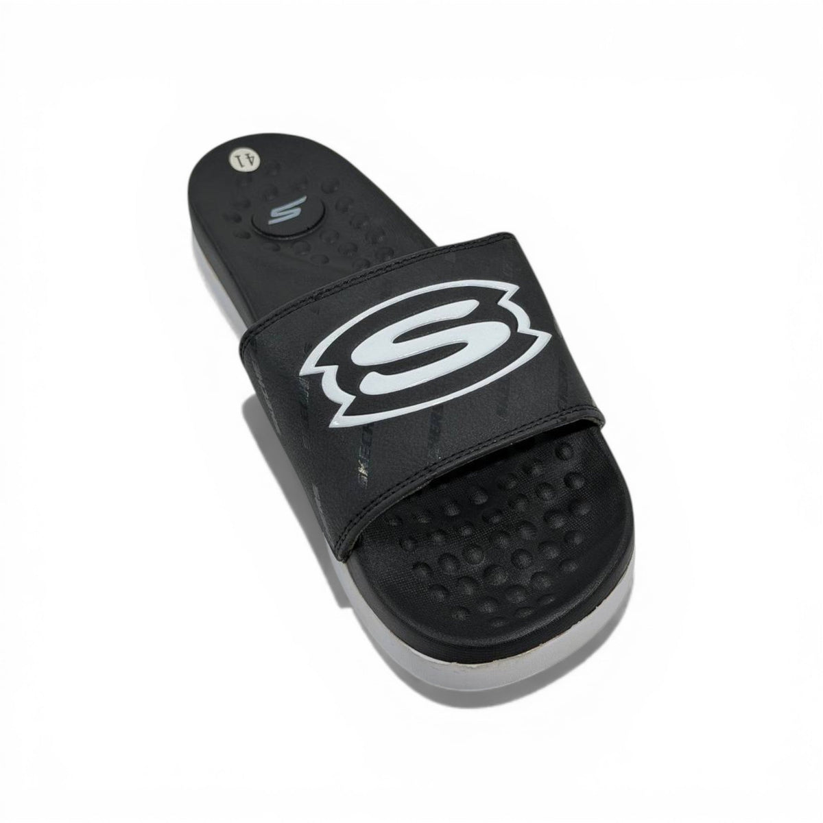 🖤⚪ Skechers Slides – Air Comfort Dual Tone Edition 🔥🩴