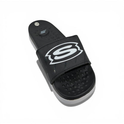 🖤⚪ Skechers Slides – Air Comfort Dual Tone Edition 🔥🩴