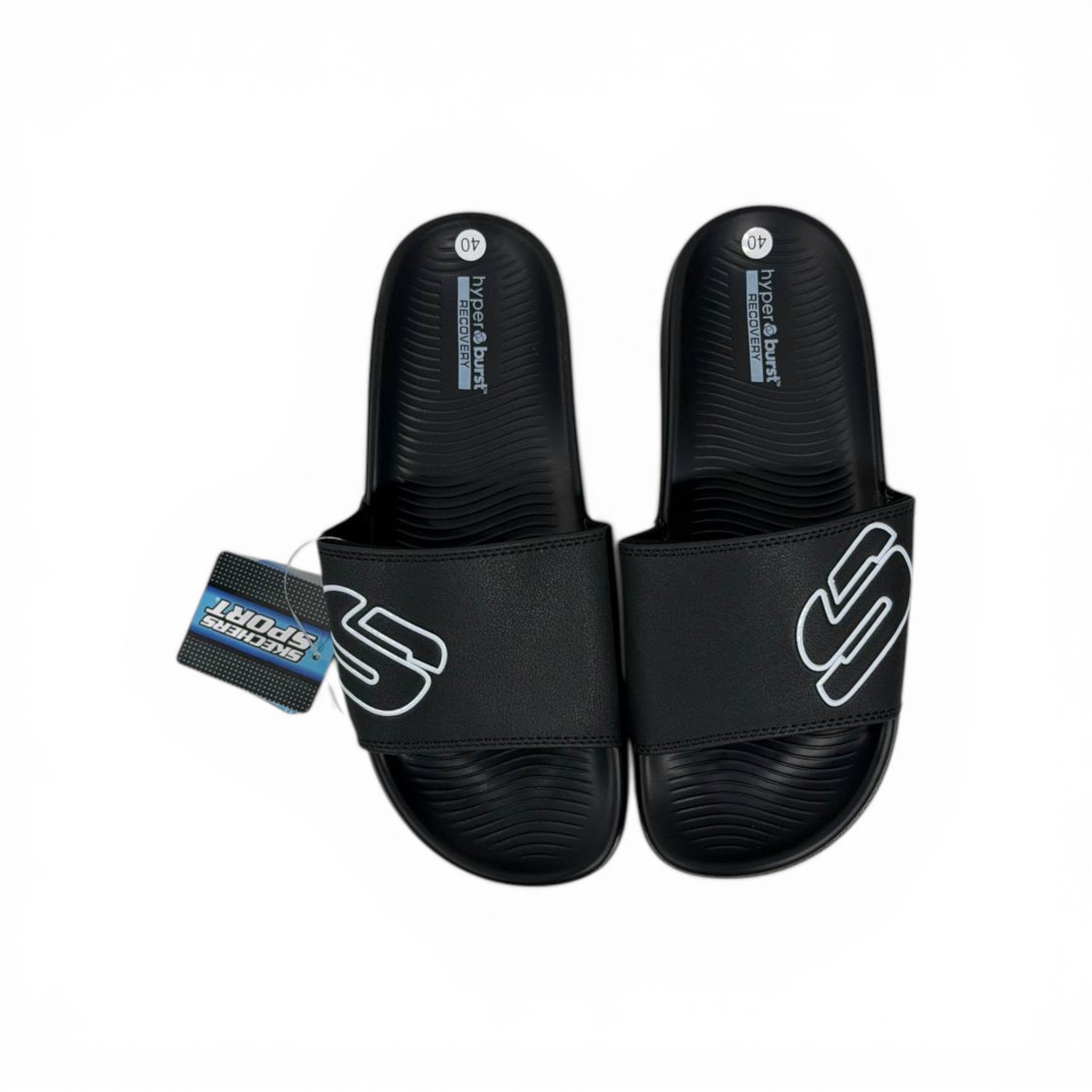 Skechers Black Slides – Next Level Comfort & Style ⚡🩴