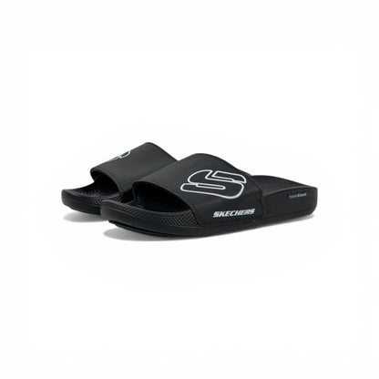 Skechers Black Slides – Next Level Comfort & Style ⚡🩴