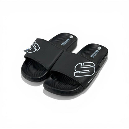 Skechers Black Slides – Next Level Comfort & Style ⚡🩴
