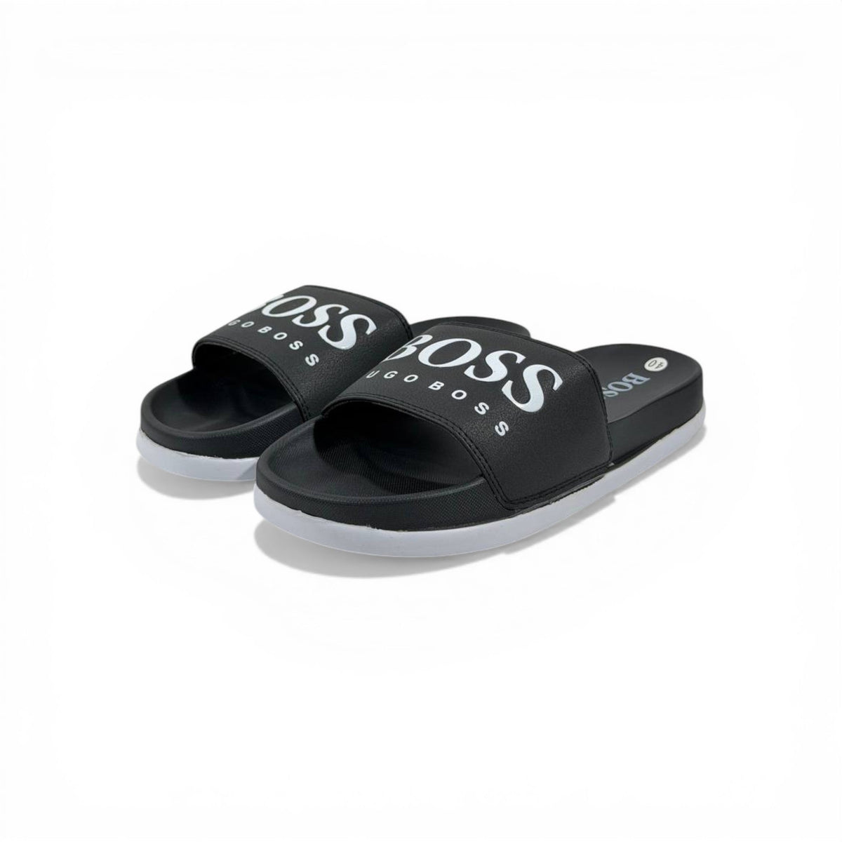 🖤 Hugo Boss Slides – Classic Black Signature Edition 🔥🩴