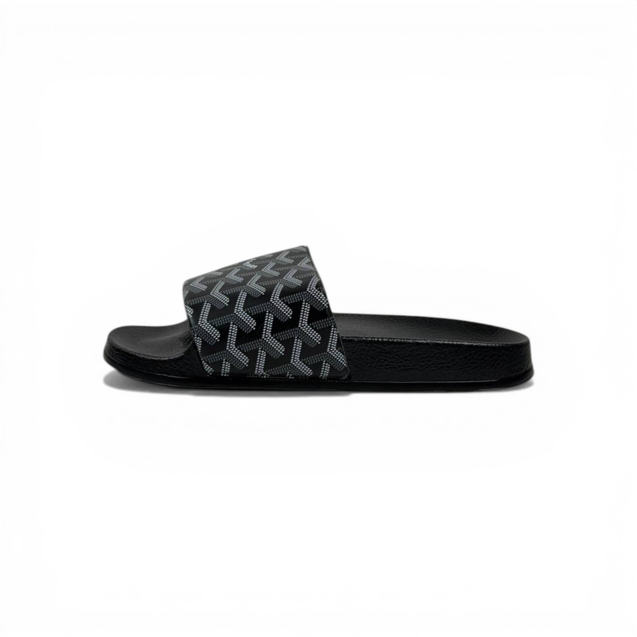 🖤✨ Goyard Pattern Slides – Monogram Luxury Edition 🔥🩴