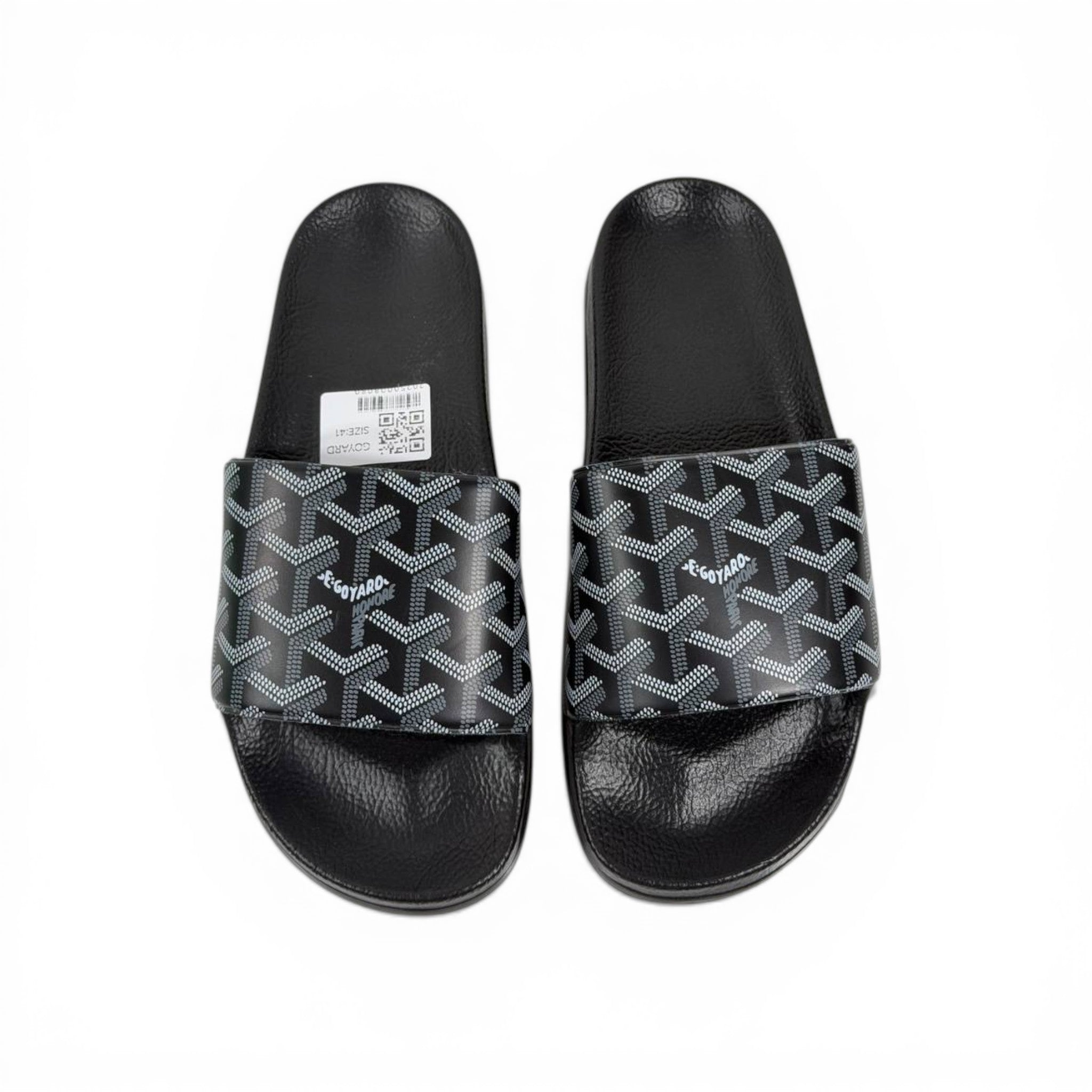 🖤✨ Goyard Pattern Slides – Monogram Luxury Edition 🔥🩴