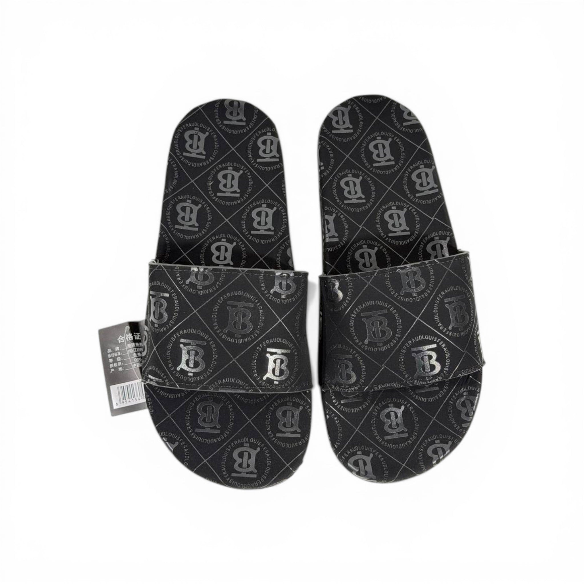 🖤 Burberry Monogram Rubber Slides – Black Luxury Summer Essential