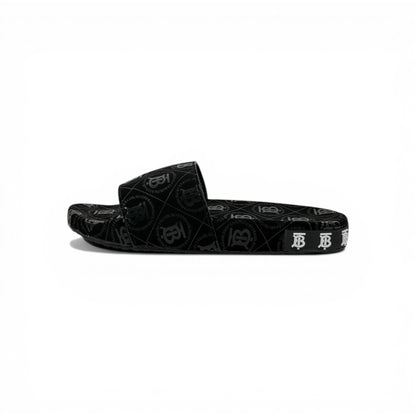 🖤 Burberry Monogram Rubber Slides – Black Luxury Summer Essential