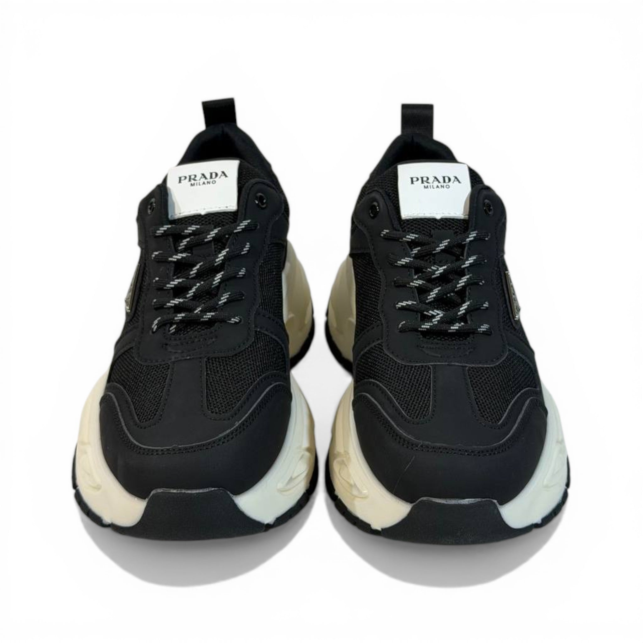 Prada Thunder Chunky Sneaker Black Ivory Edition 👟🖤✨