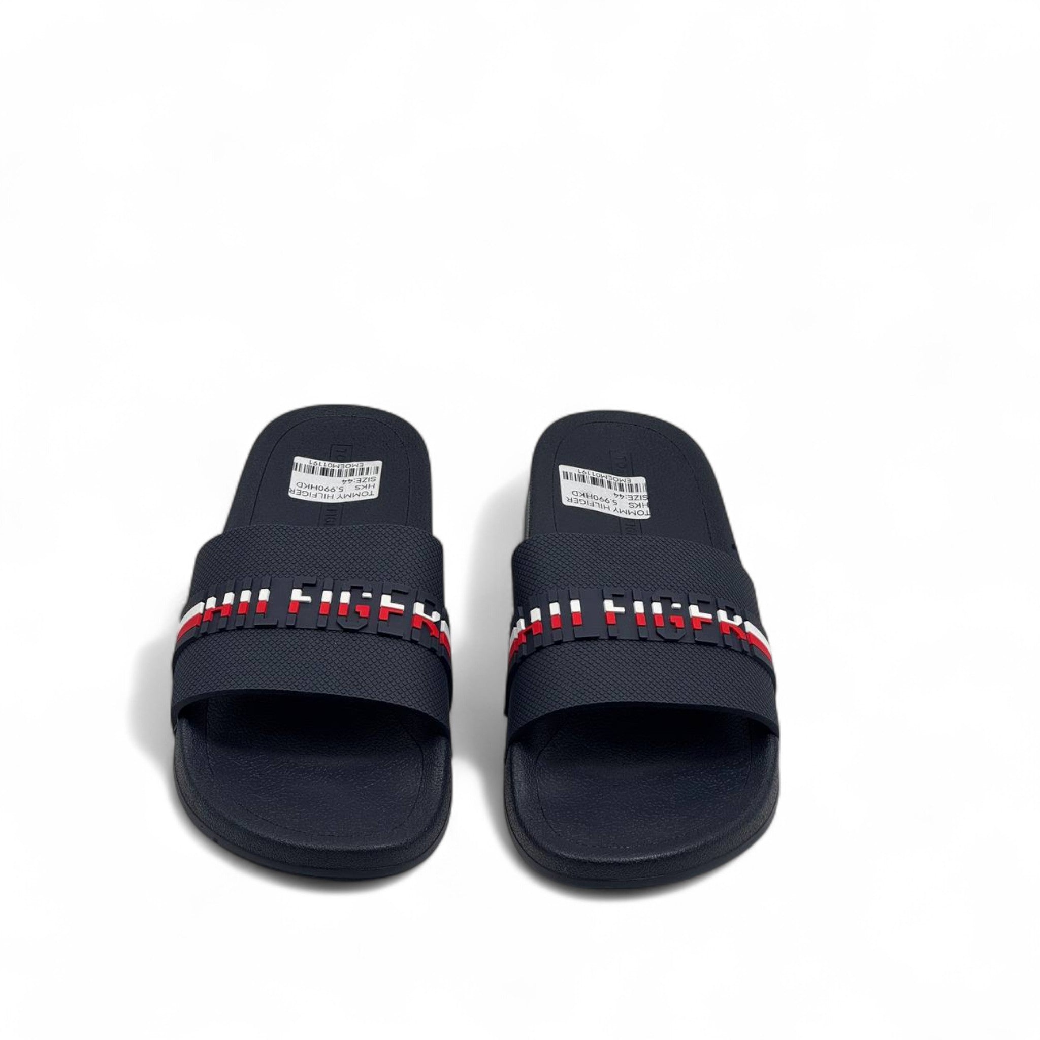 Tommy Hilfiger Navy Slides – 3D Logo & Heritage Stripe